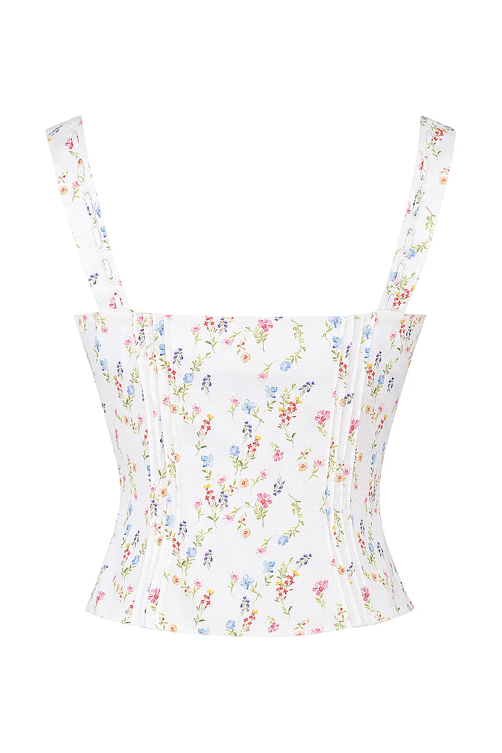 WHITE POSY PRINT TOP