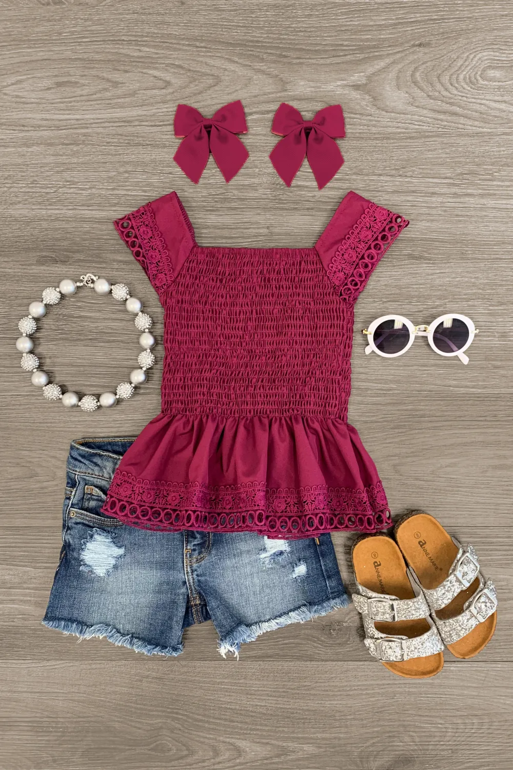 Lace Peplum Top