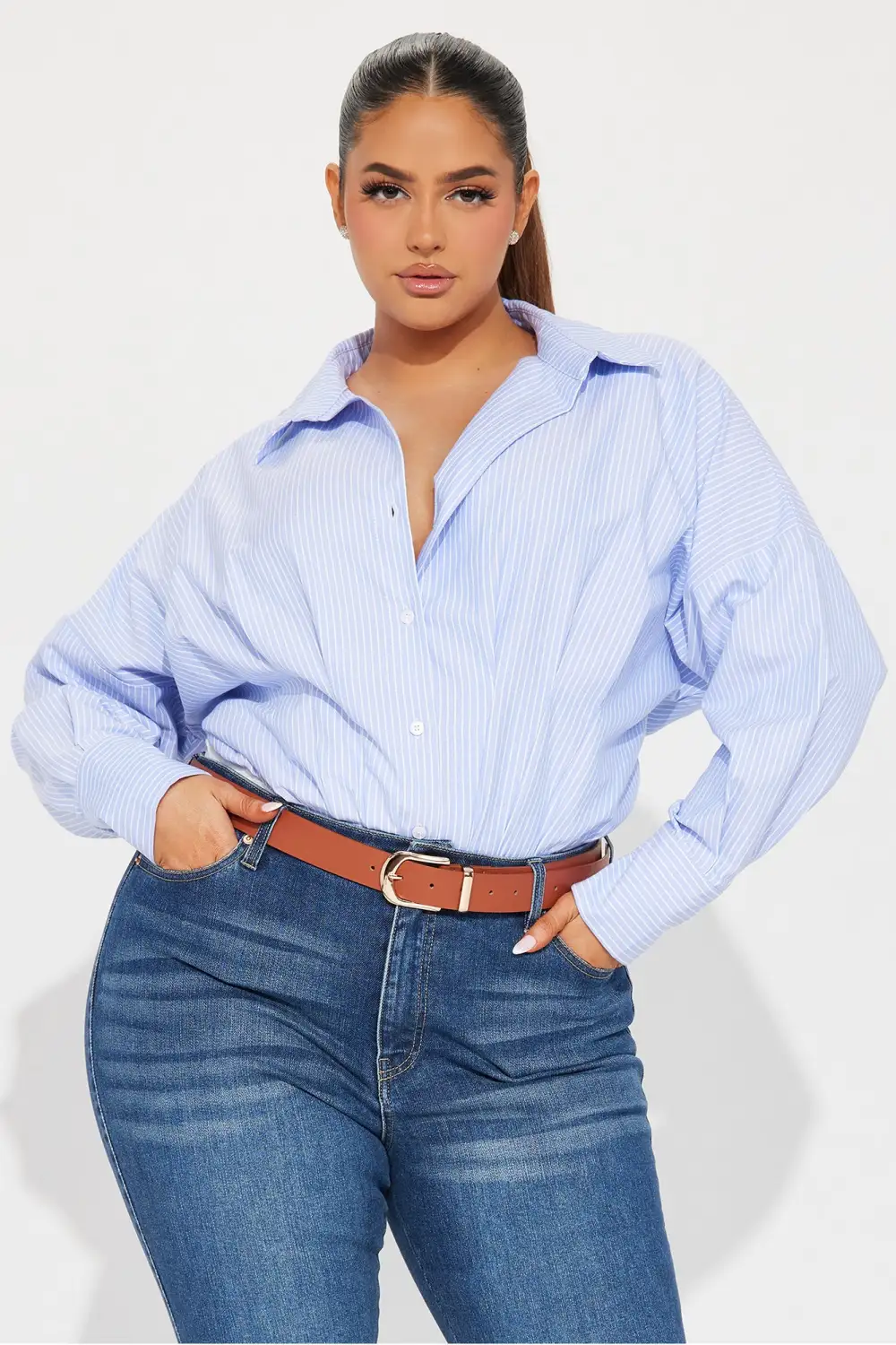 Boss Move Striped Bodysuit - Blue/combo