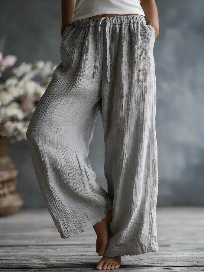 Women'S Simple Solid Color Multi Color Linen Blended Pants
