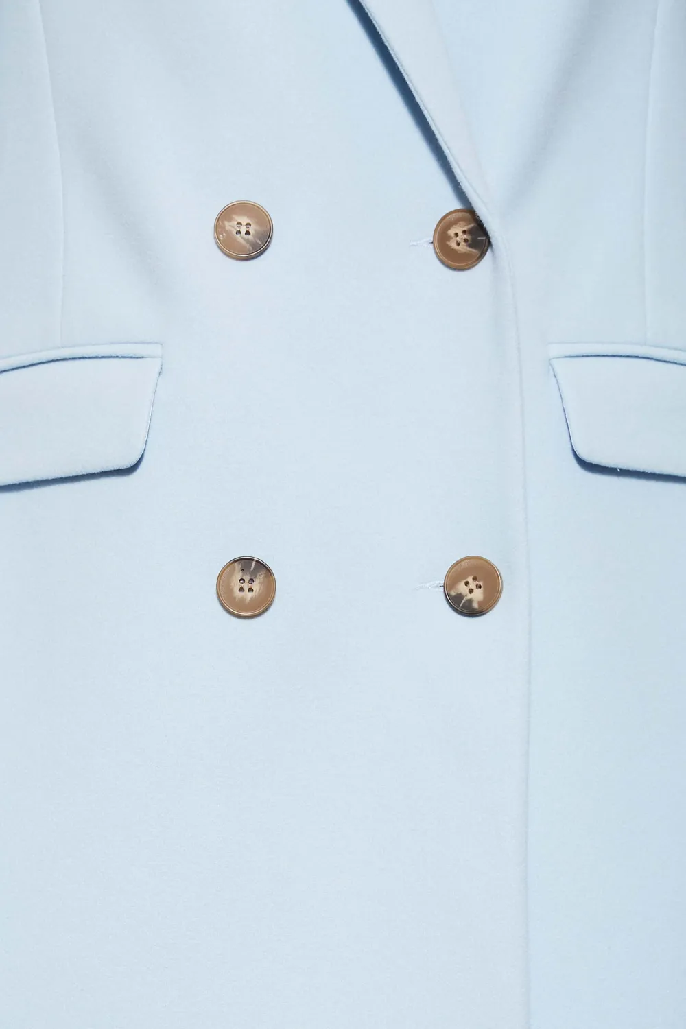 LTS Tall Light Blue Double Breasted Brushed Jacket