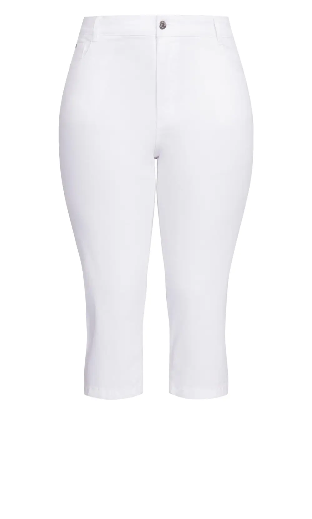 Evans White Denim Love Crop Jeans