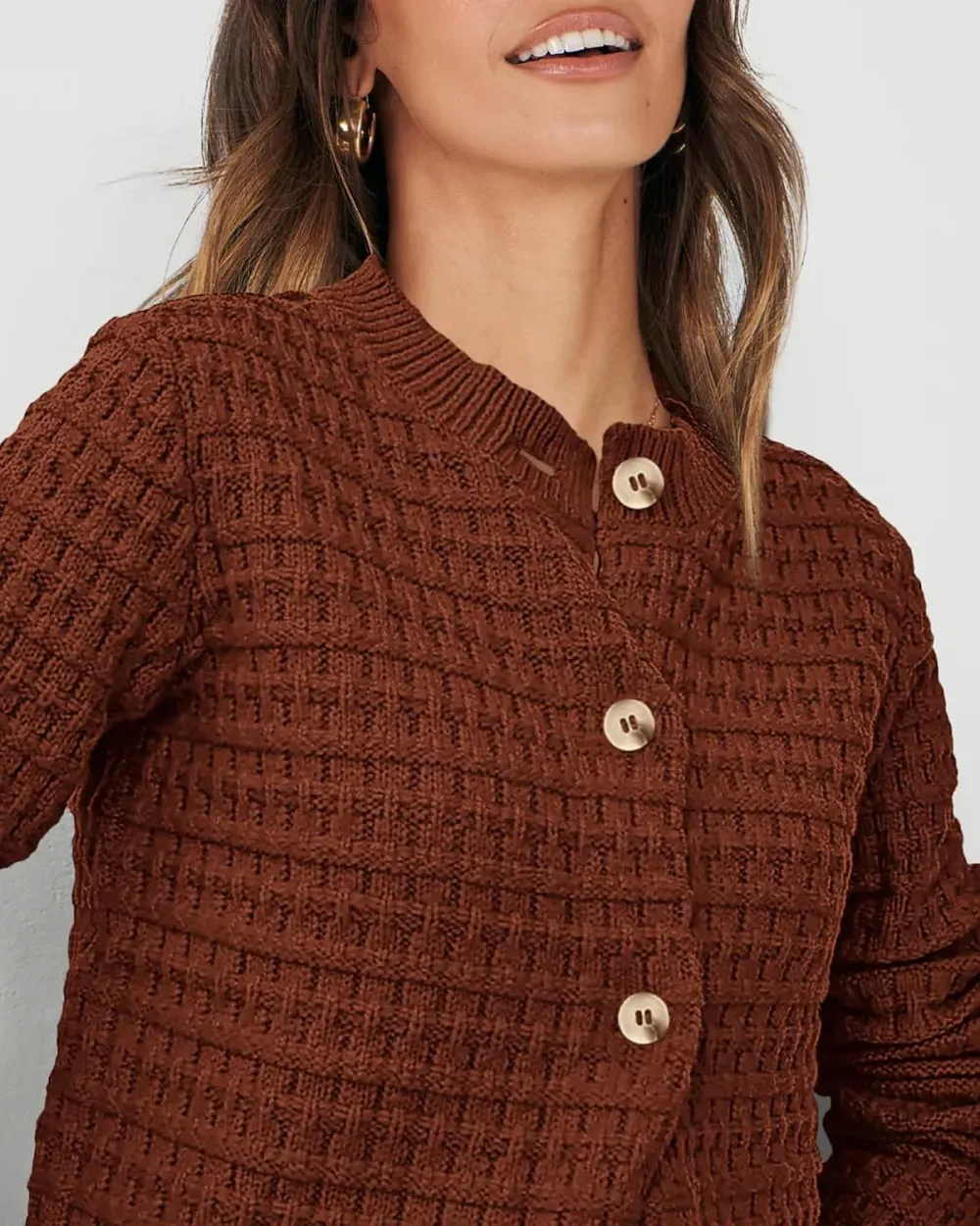 Women's Knit Cardigan Sweaters Casual Long Sleeve Open Front Button Down Trendy Jackets Outerwear