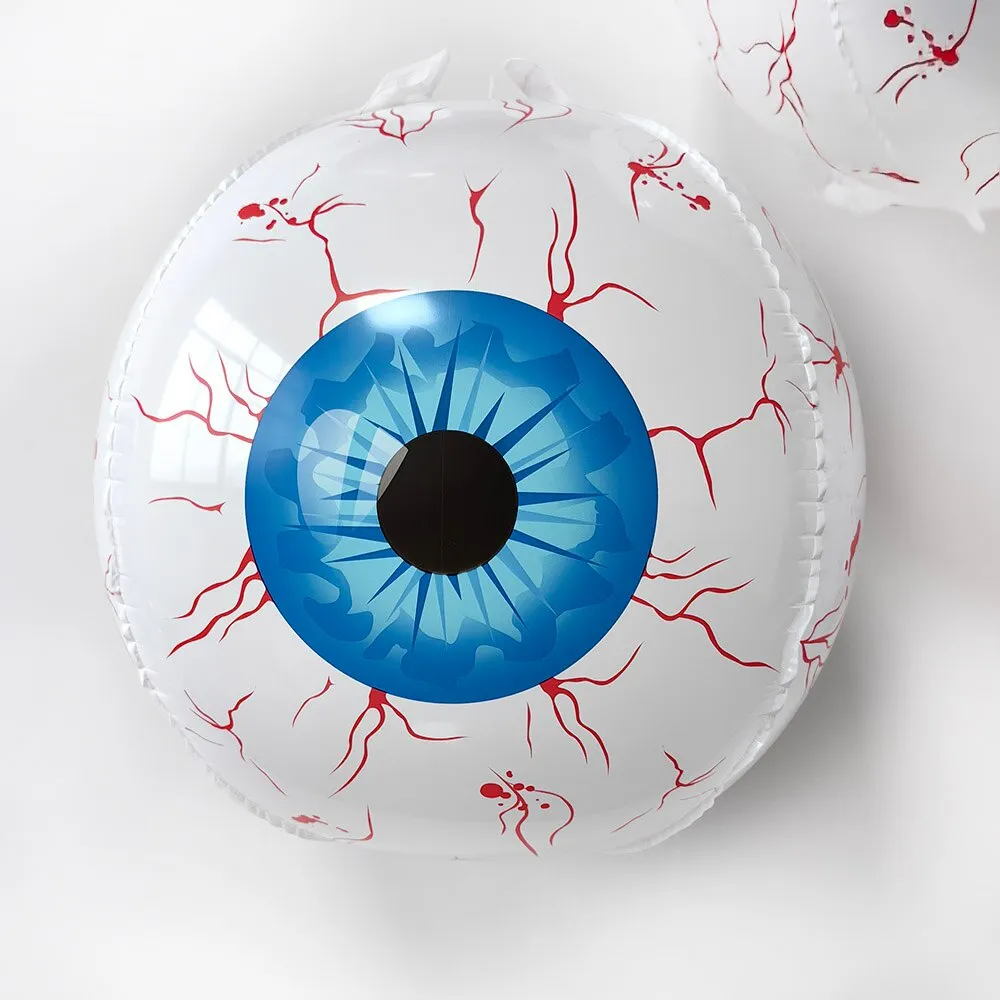 4D 22inch Halloween Foil Inflatable Eyeball Decoration Spooky Halloween Party Supplies Eyeball Balloons Halloween Home Decors