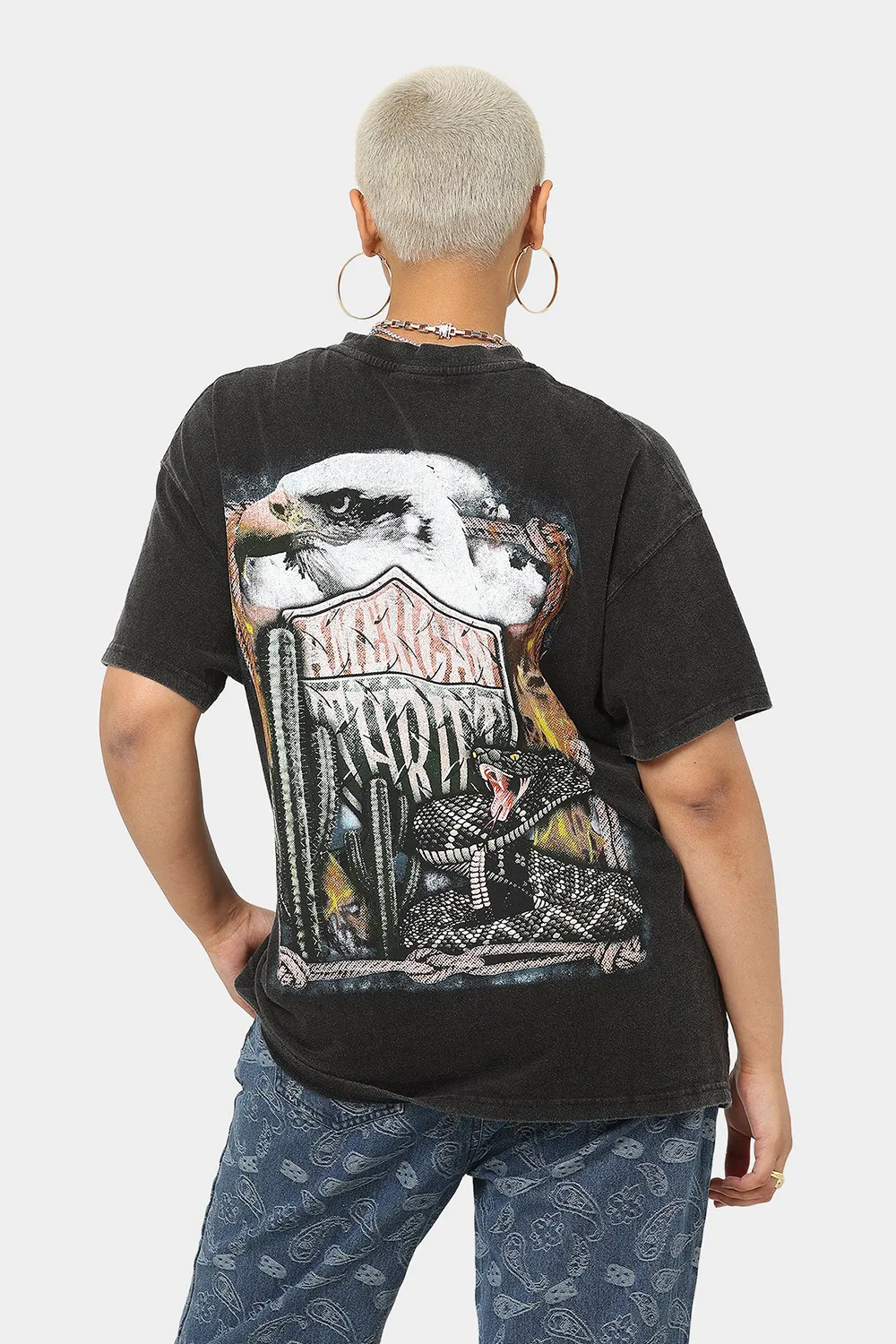 American Thrift God Bless Classic Black T-Shirt