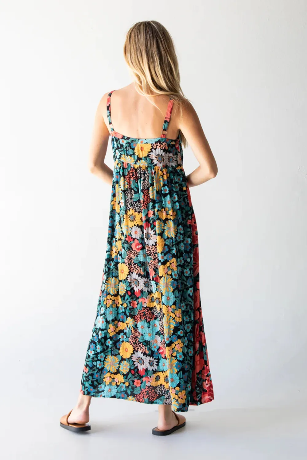 Sidney Maxi Dress - Black Coral Floral