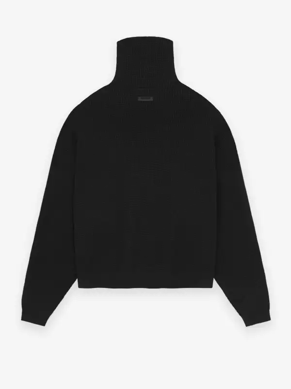 Womens Waffle Turtleneck