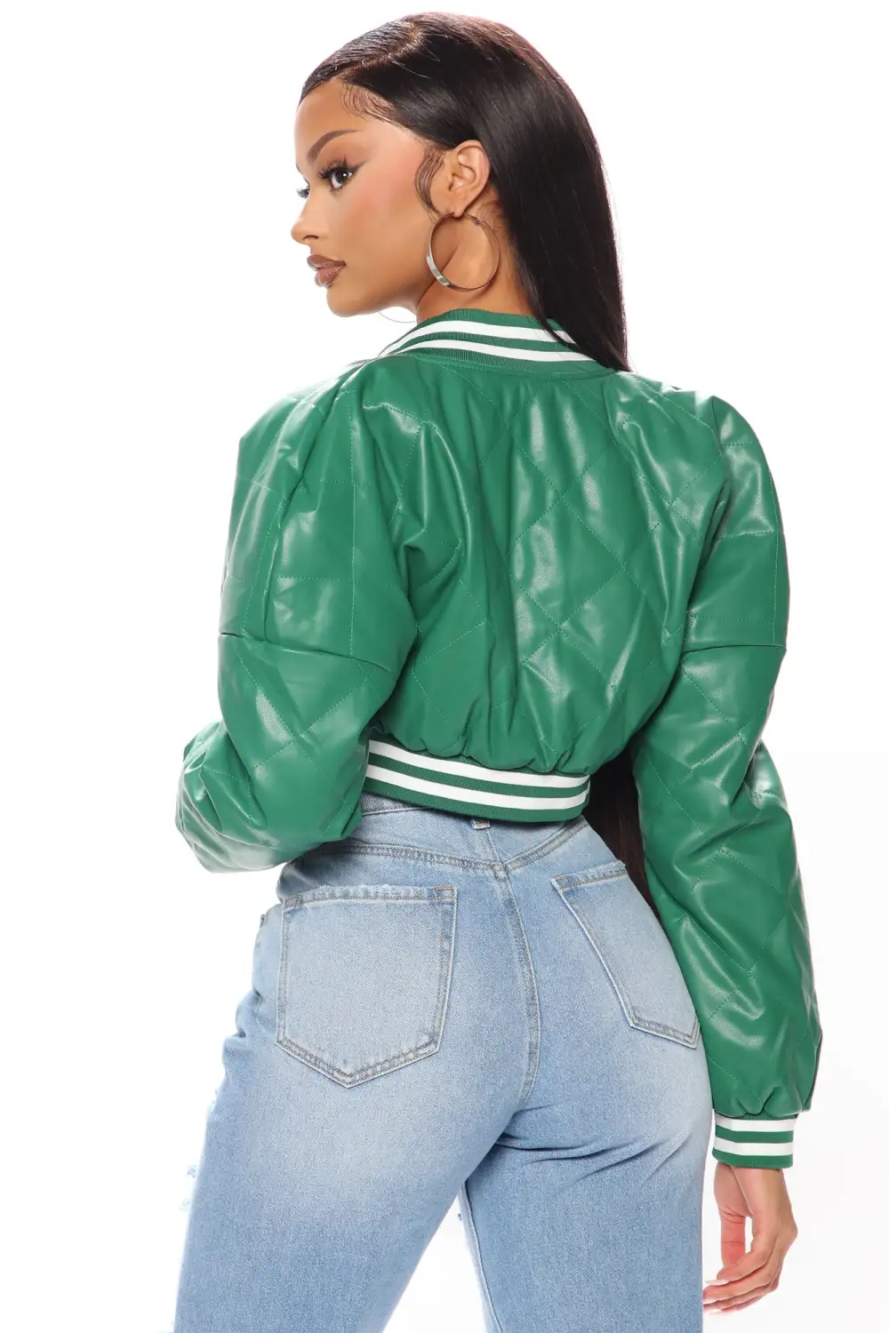 Change Of Plans Cropped Bomber - Hunter