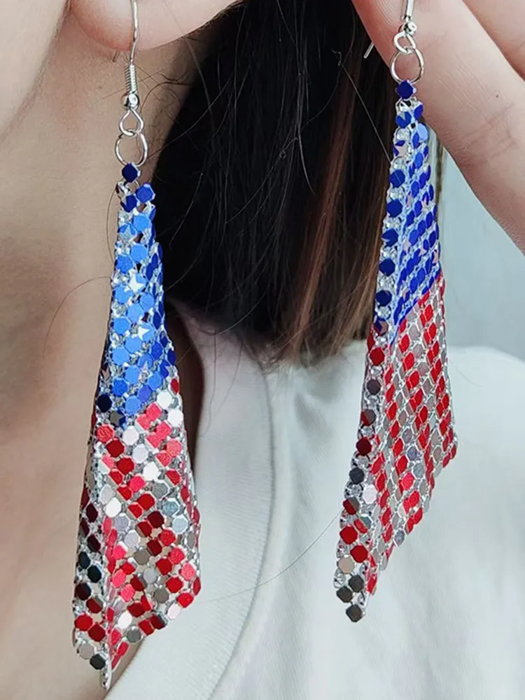 American Independence Day Flag Earrings