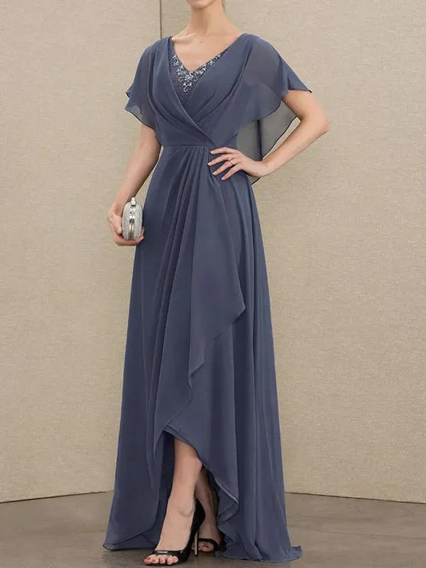 Elegant and dignified ruffle maxi dress
