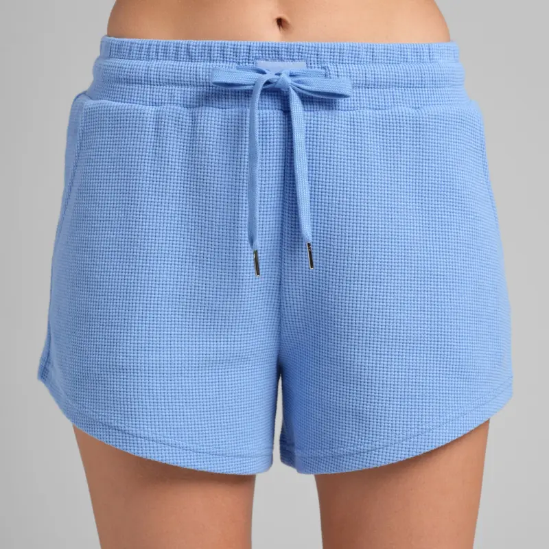 🔔🔔🔔🔔🔔🔔🔔🔔🔔🔔🔔🔔Last Few Hours &ndash; Act Fast ! Women's Textured Waffle Knit Lounge Shorts With Drawstring
