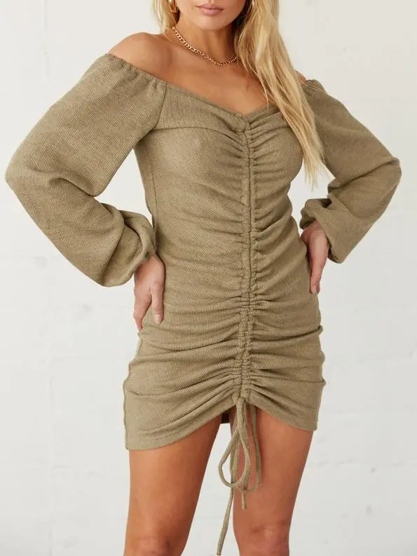 Alexia Off Shoulder Cinched Mini Dress