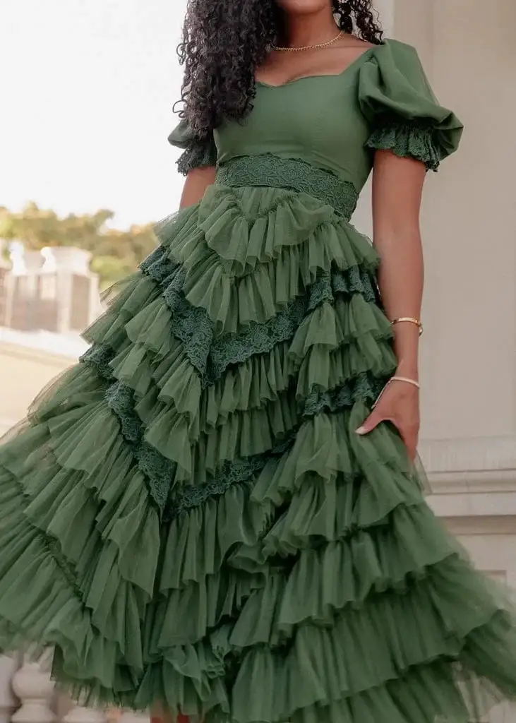 Thumbelina Dress Green