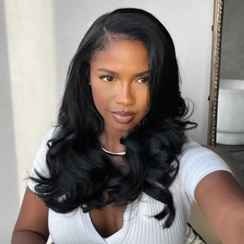 Glueless#1 Jet Black V Part Wig No Leave Out Beginner Friendly Upgrade U Part Wig