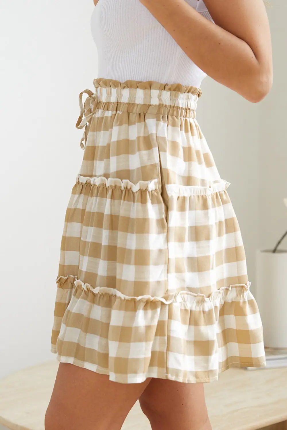 Mini Print Ruffle Skirt