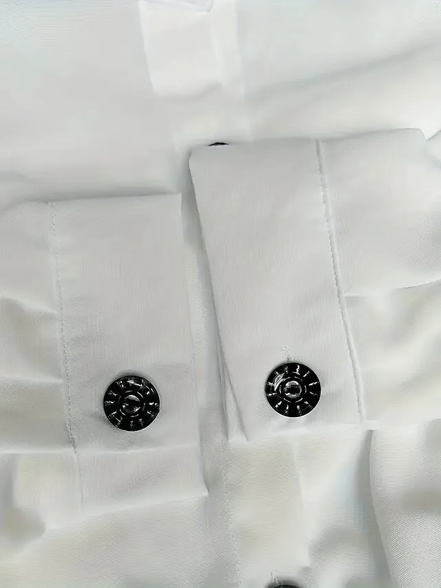 Women's Shirt Dress Casual Dress Cotton Linen Dress Midi Dress Cotton Blend Fashion Basic Outdoor Daily Shirt Collar Button Half Sleeve Summer Spring Fall 2023 Regular Fit Black White Green Plain S M