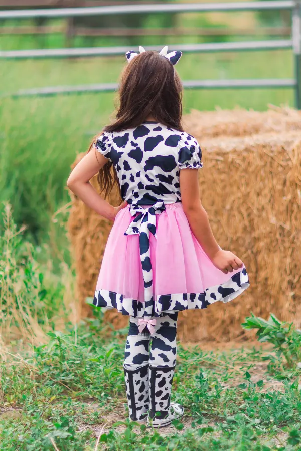 Pink Cow Costume - 5 Piece Set