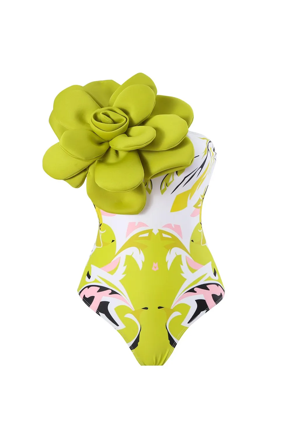 Floral Print Strapless Flower Two Piece Bathing Suit