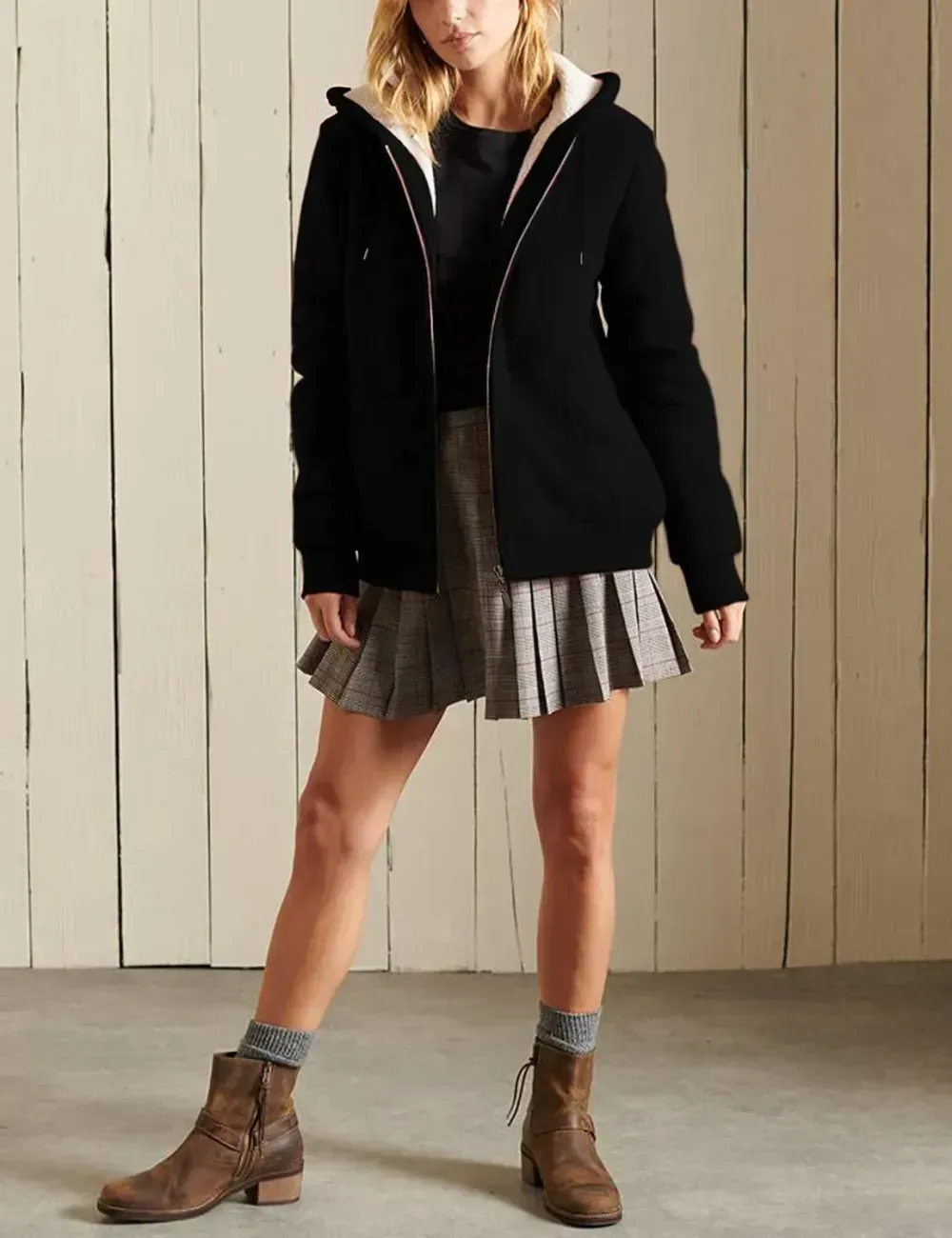 Women's Winter Hoodies Pullover Sherpa Fleece Warm Heavyweight Sweatshirt