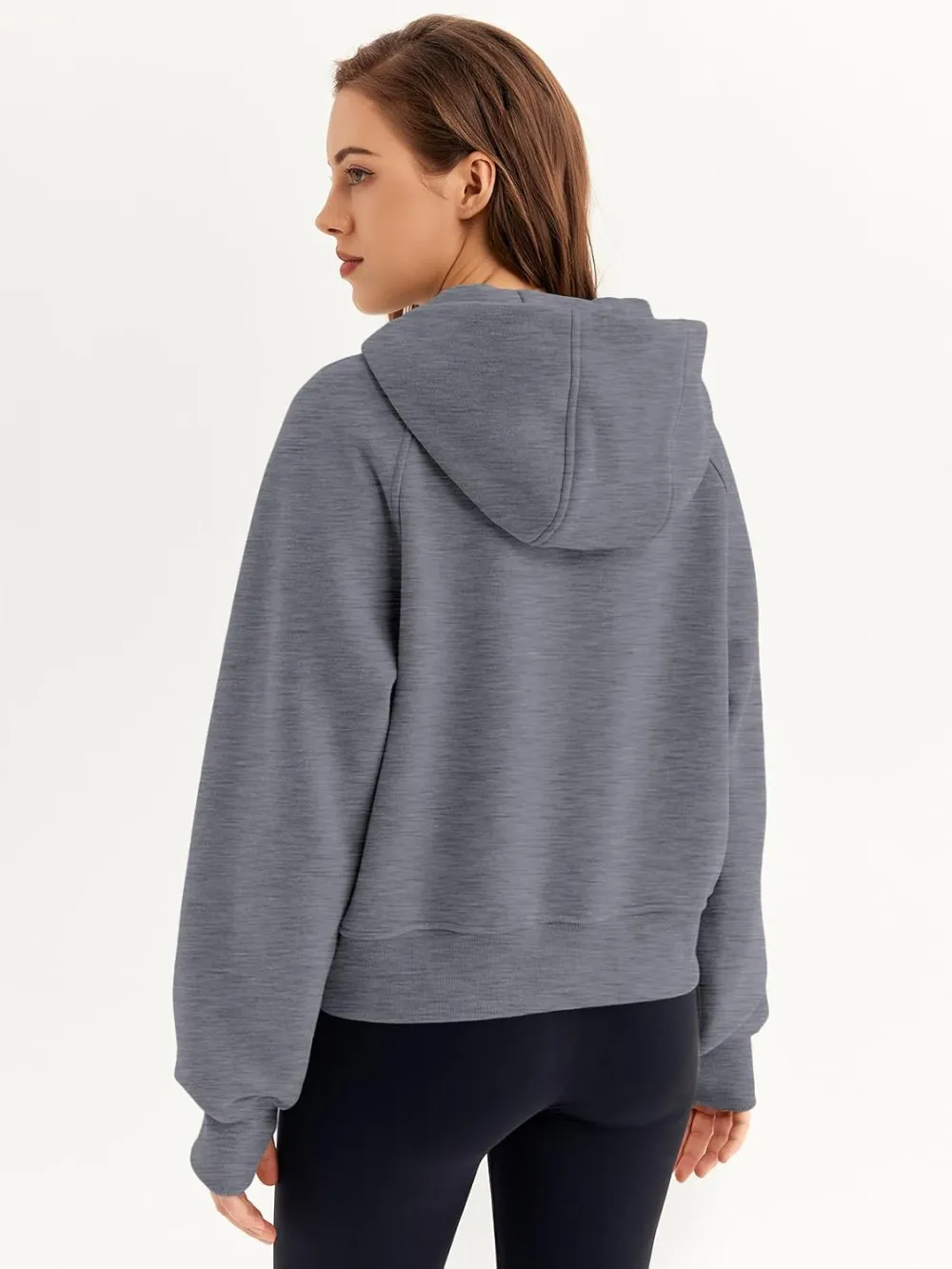 Womens Zip Up Hoodies Fleece Jackets Oversized Sweatshirts Fall Fashion Outfits 2024 Sweaters Winter Clothes