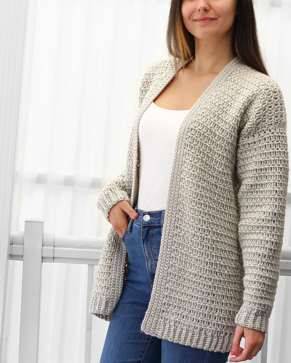 Women's Crochet Cardigan Top