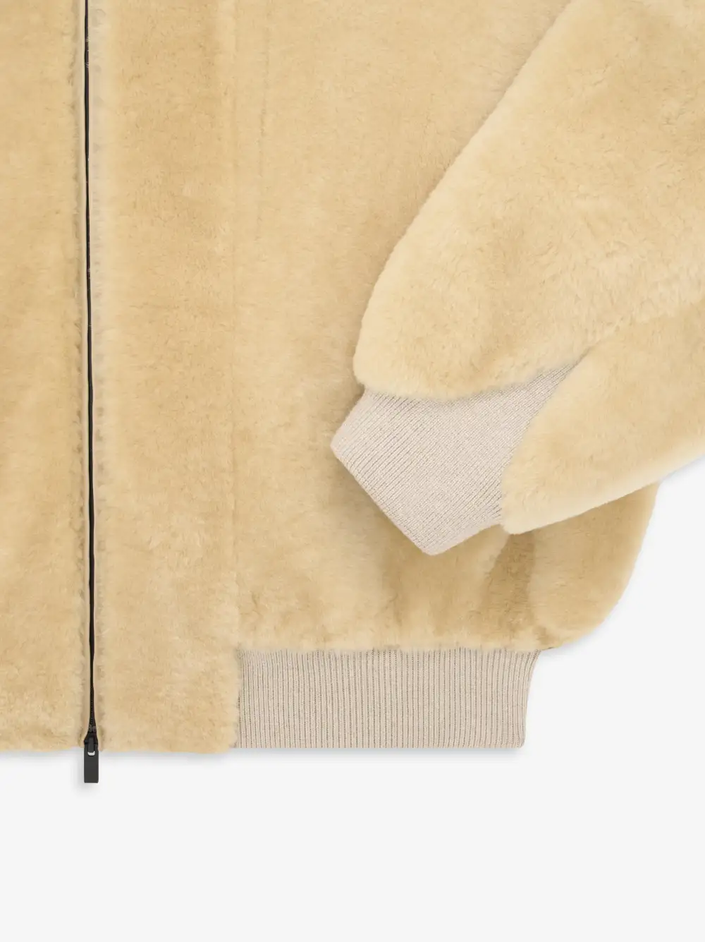 Shearling Hooded Bomber