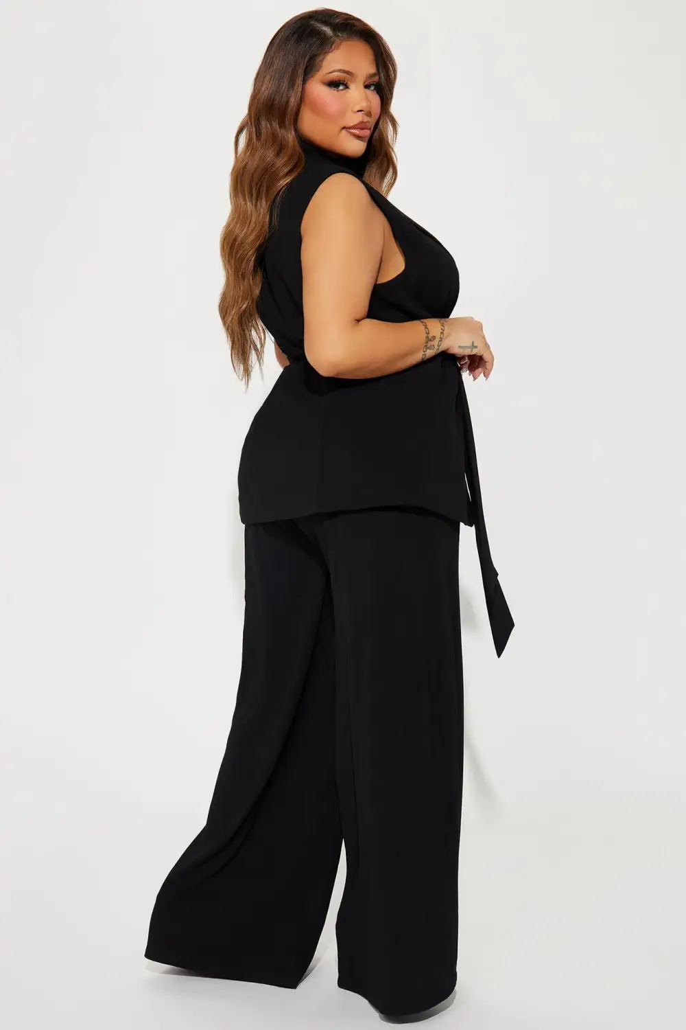 Never Met You Pant Set - Black