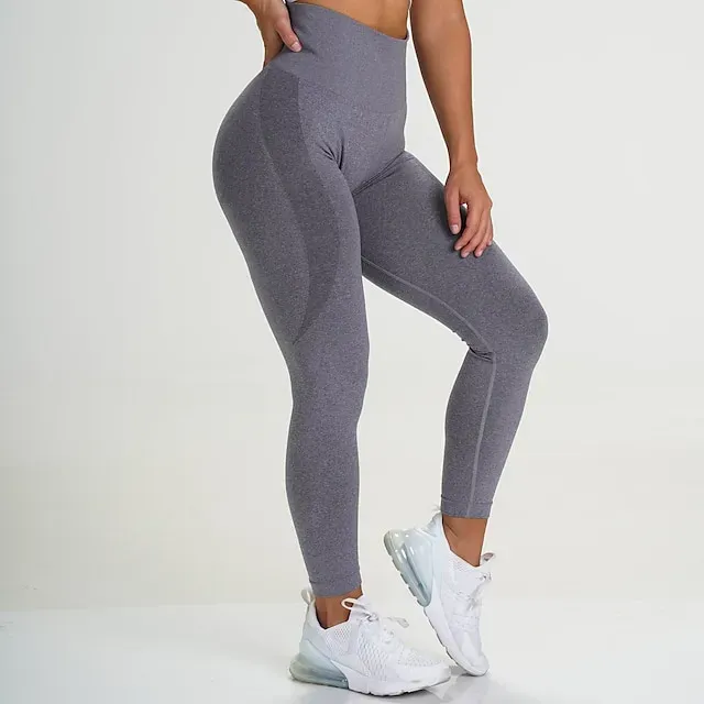 Women Seamless Leggings Workout Butt Lift Tights Ruched Push Up Tummy Control Leggings Sport Gym Yoga Fitness Cycling Running Athleisure Activewear