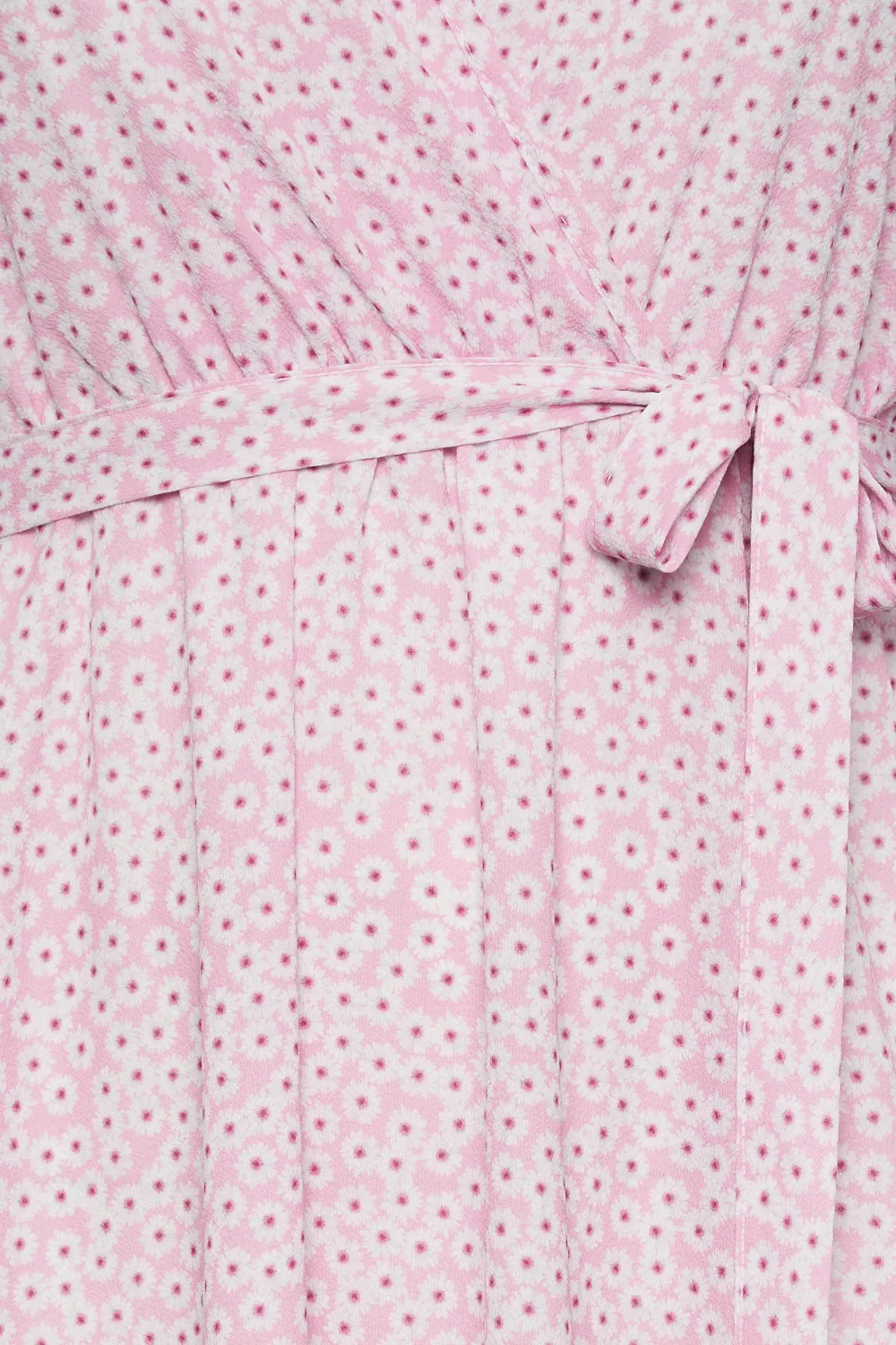 YOURS Curve Blue Ditsy Floral Print Wrap Dress