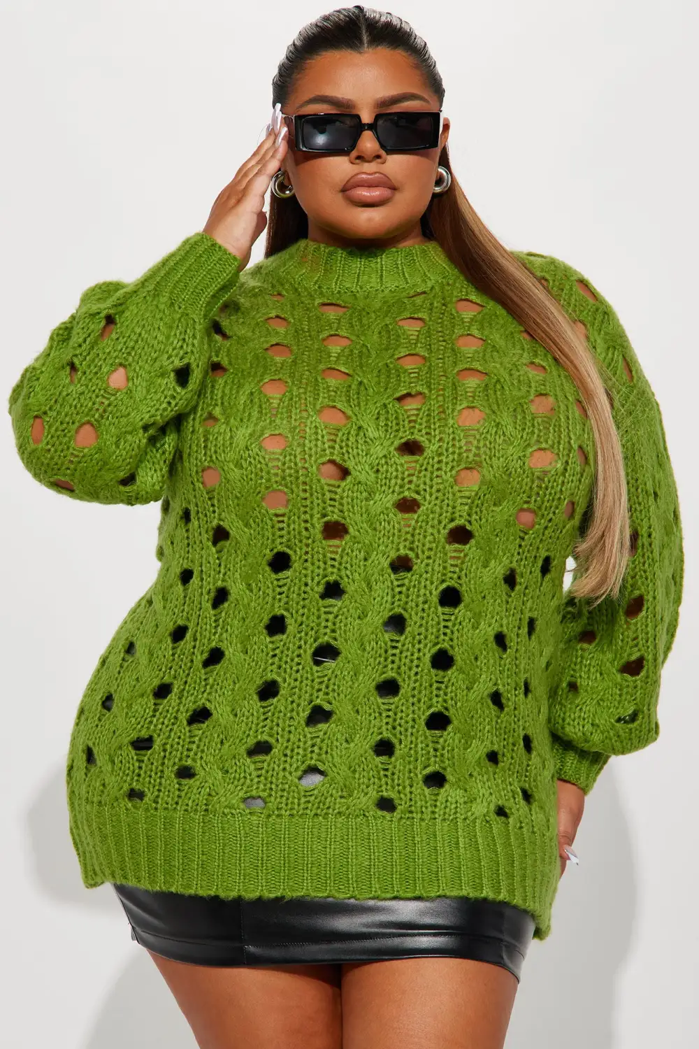 Holey Smokes Sweater - Chartreuse