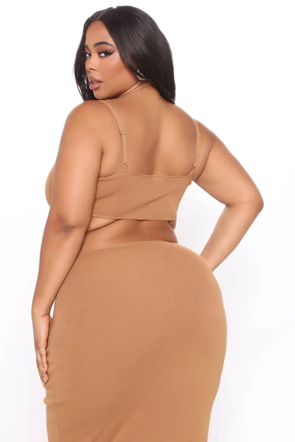 Pure Charm Sweater Maxi Dress - Camel