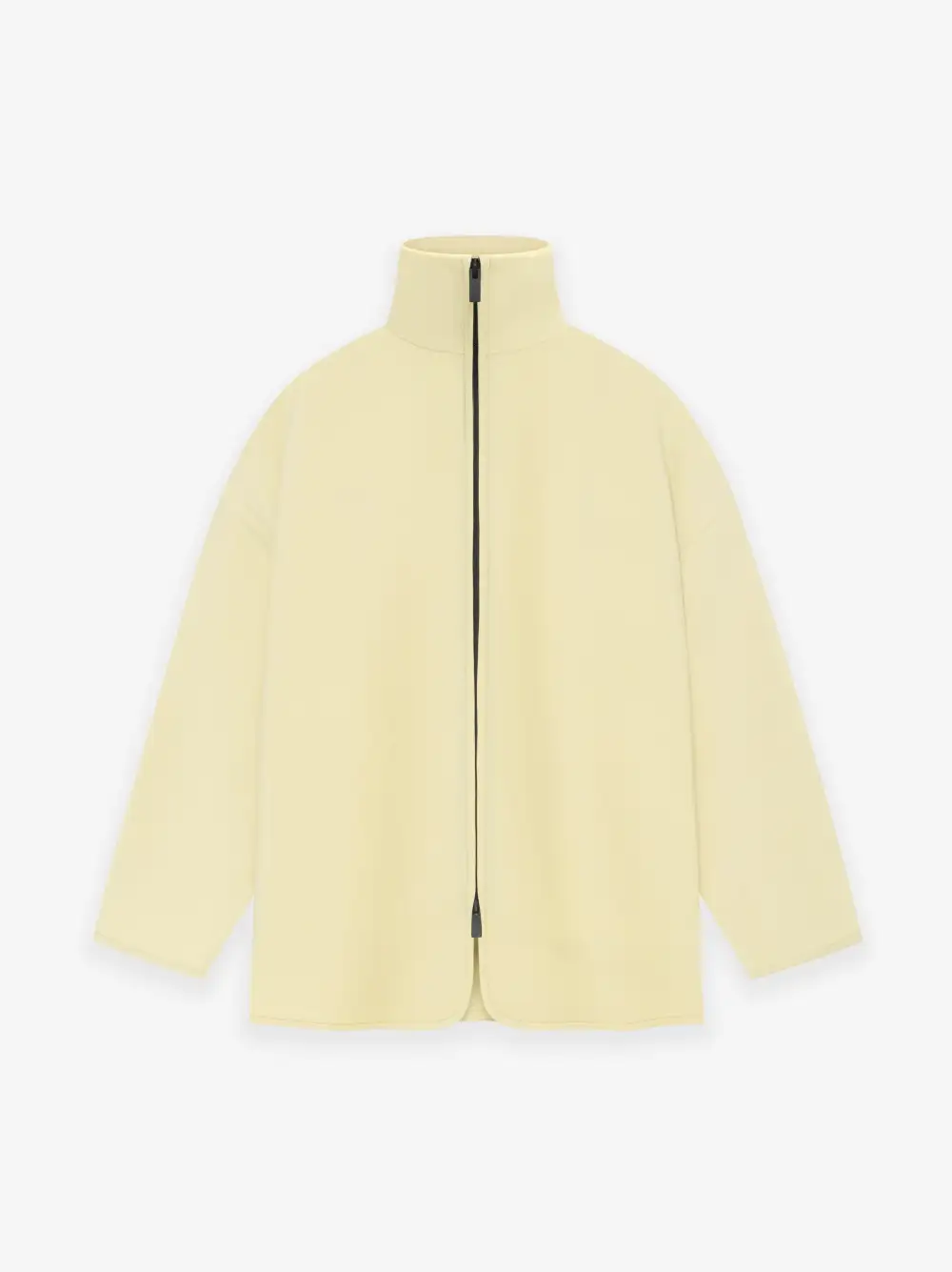 Wool Gabardine High Neck Jacket