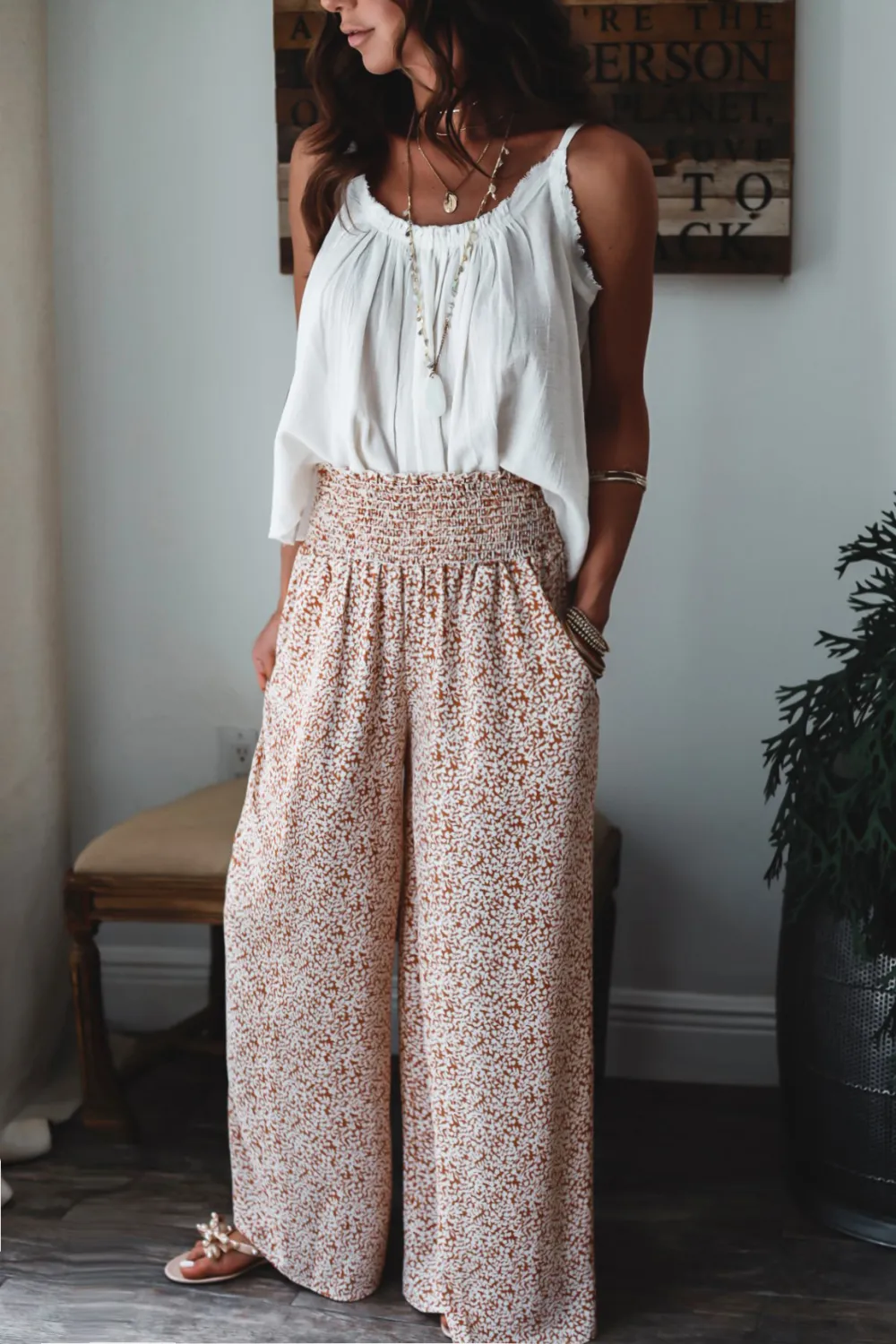 Loose Drape Straight Leg Pants