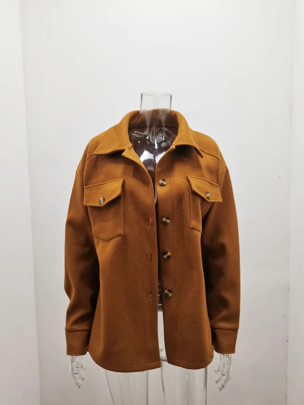Belted pocket embellished open front jacket