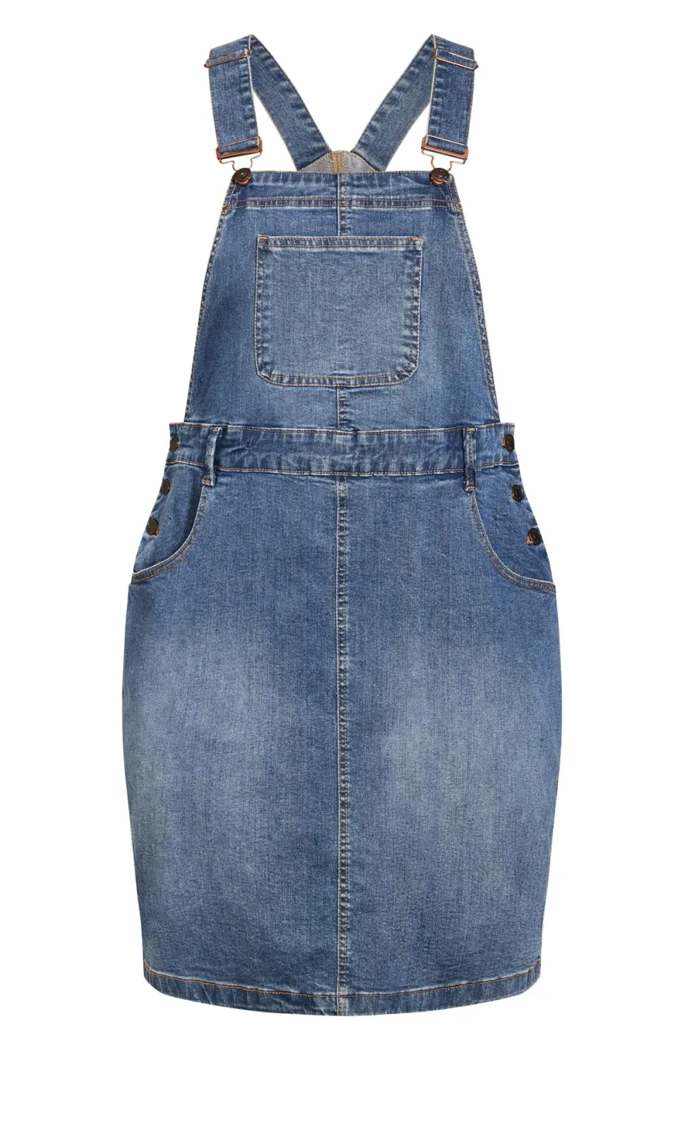 Evans Blue Denim Pinafore Dress