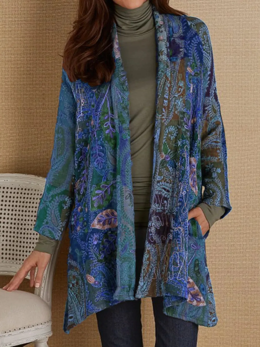 Printed Cardigan Jacket