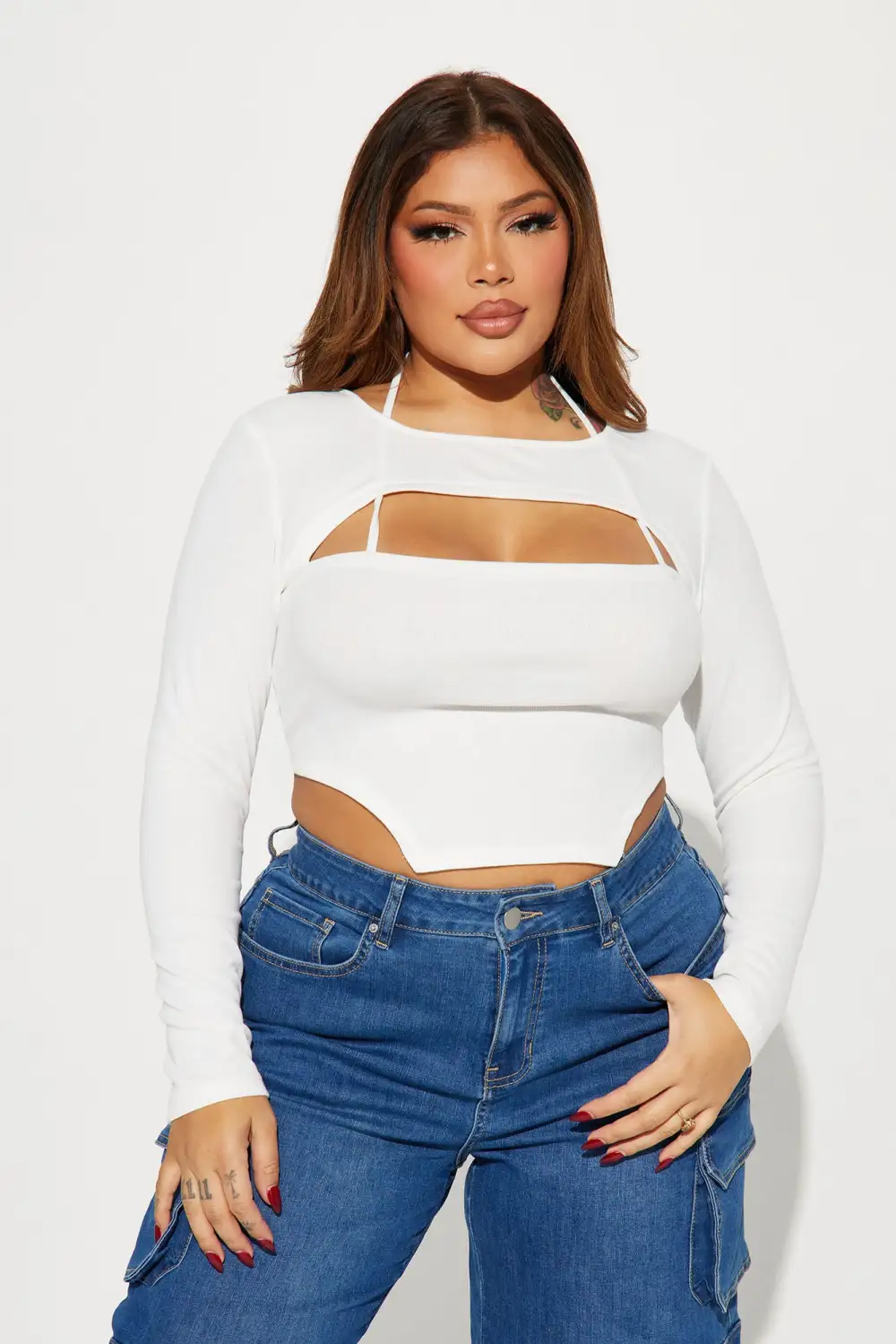 Jordan Cut Out Top - White