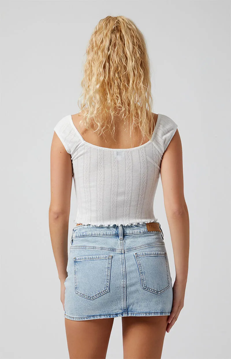 PacSun Bella Light Indigo Denim Skirt