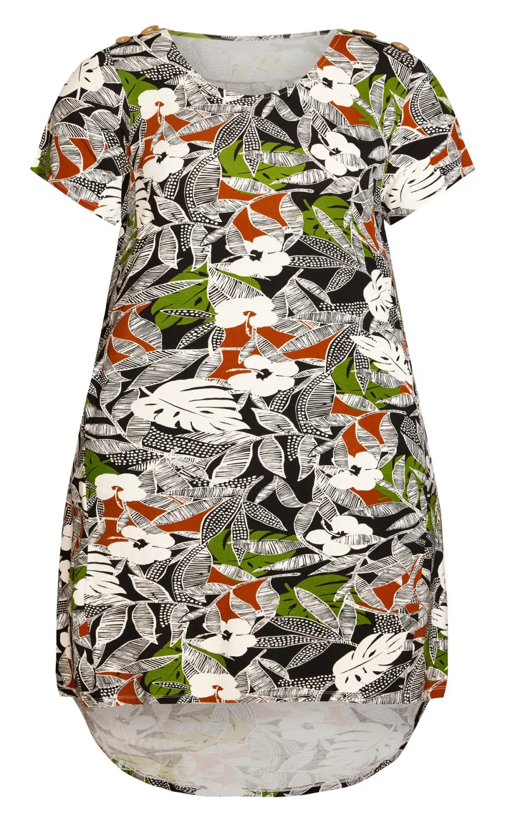 Evans Khaki Callie Print Dress