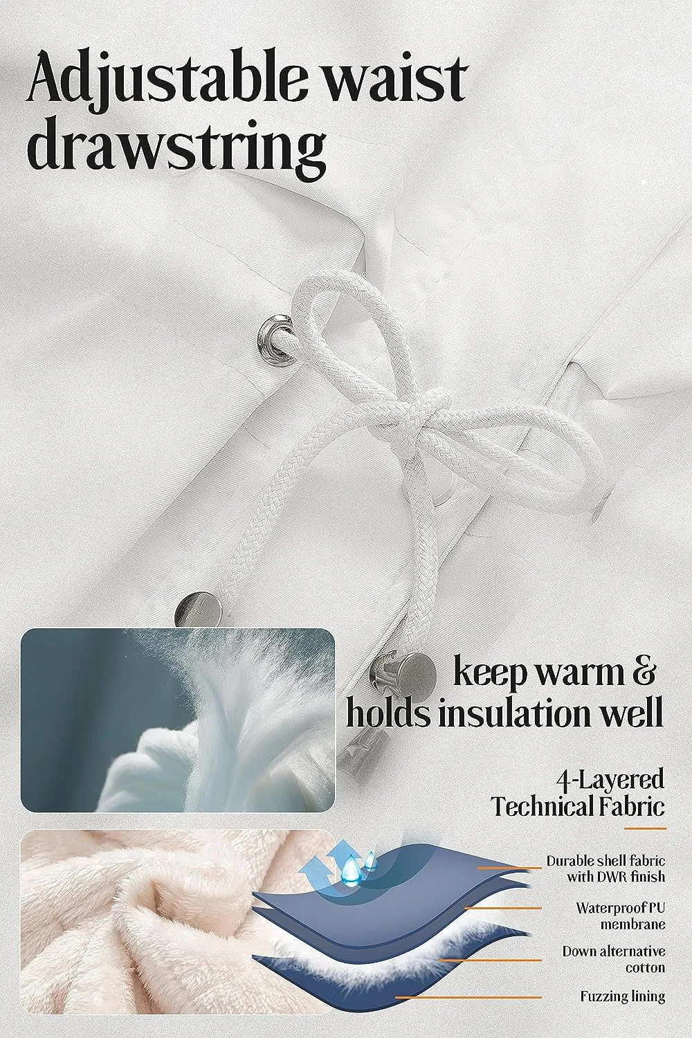 Women's Mid-Length Parka Winter Outerwear Jacket Soft Fleece Warm Snow Coat