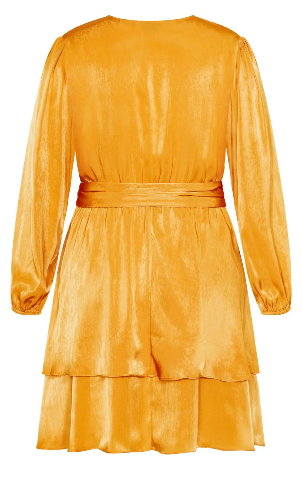 Evans Gold Frill Wrap Mini Dress