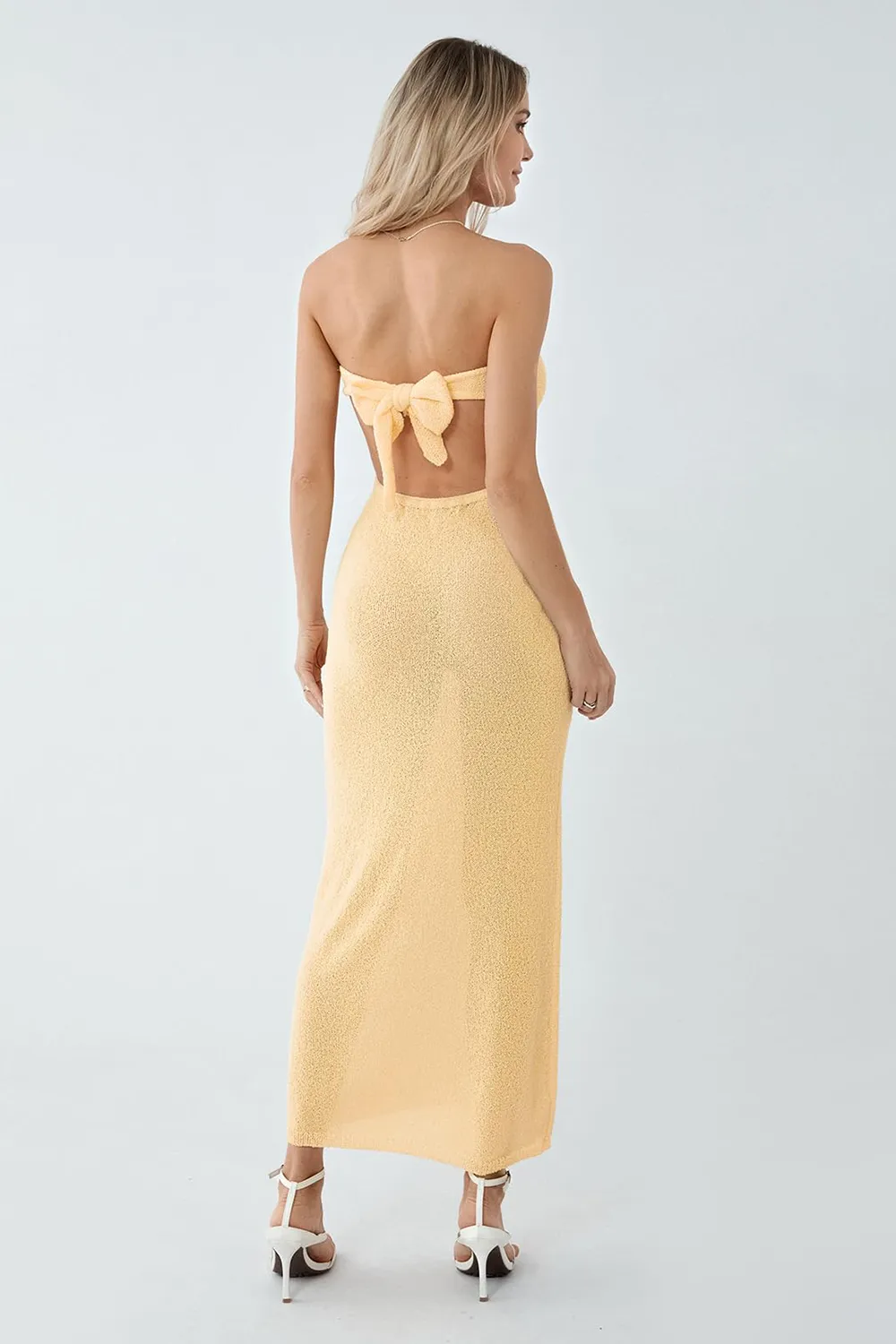 Cutout Strapless Maxi Dres