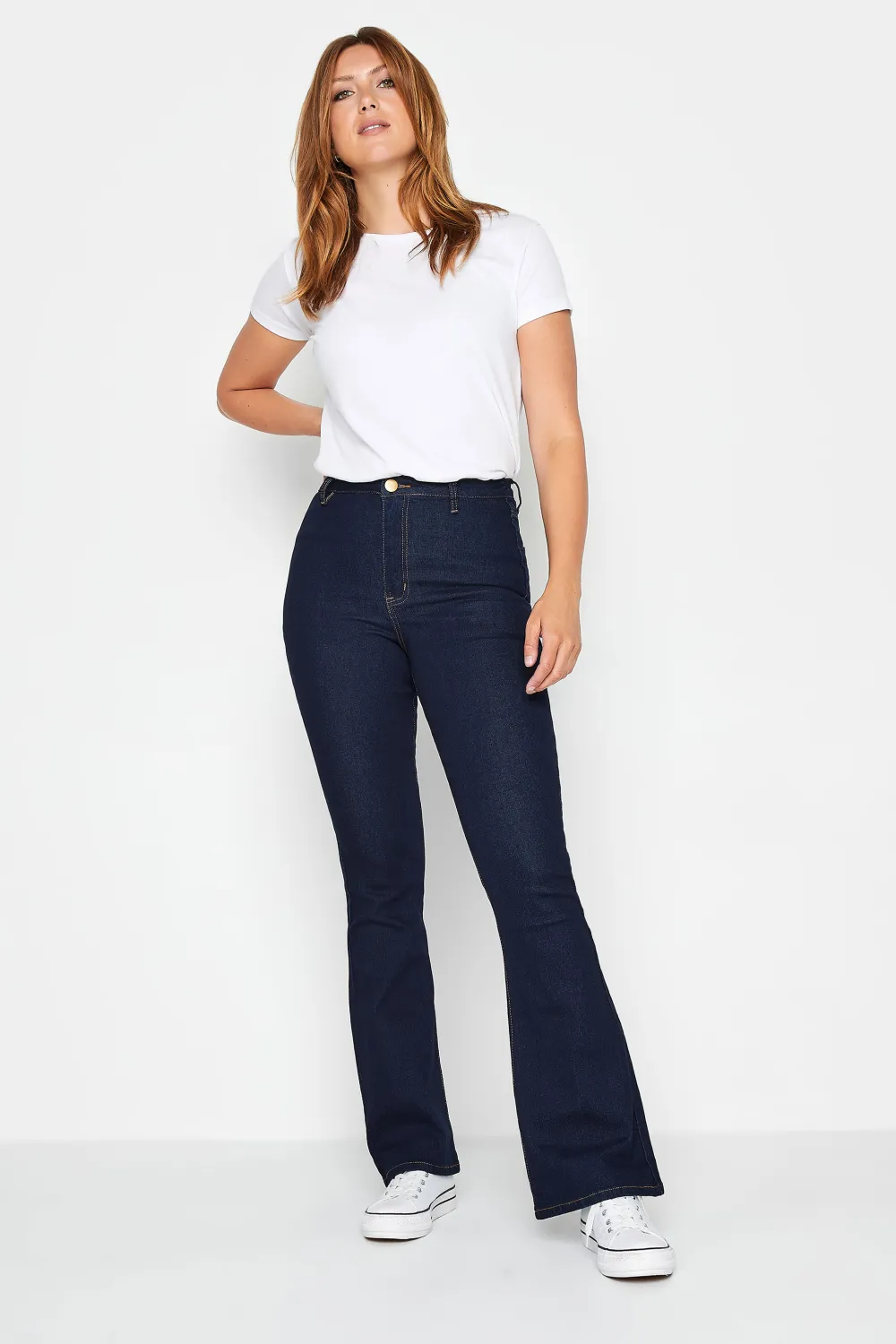 LTS Tall Black Denim Flared Jeans