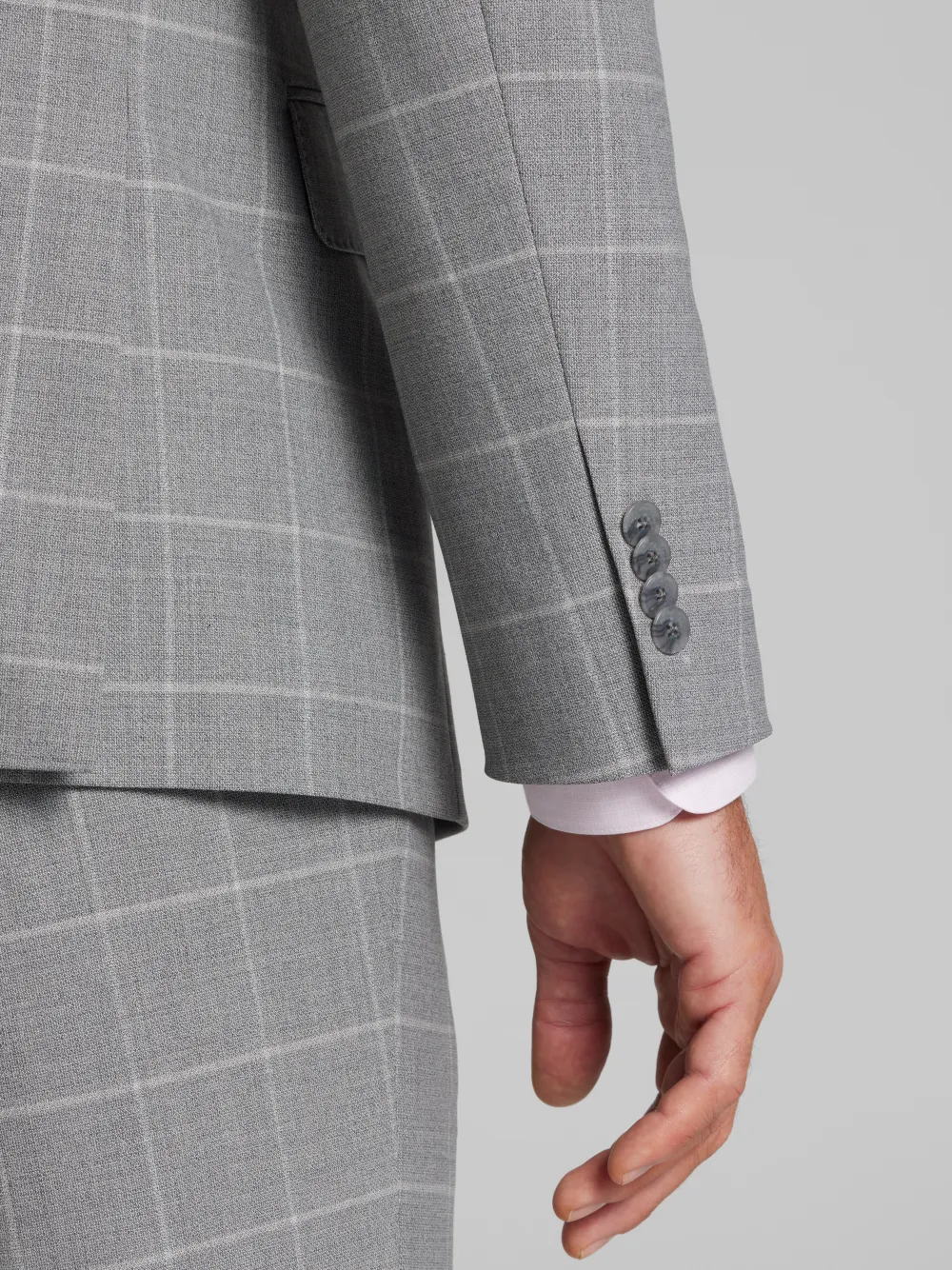 JOE Joseph Abboud Slim Fit Windowpane Plaid Suit Jacket