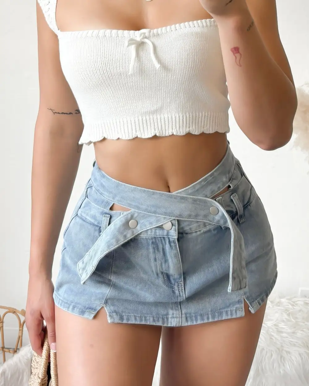 MCKENNA DENIM SKORT