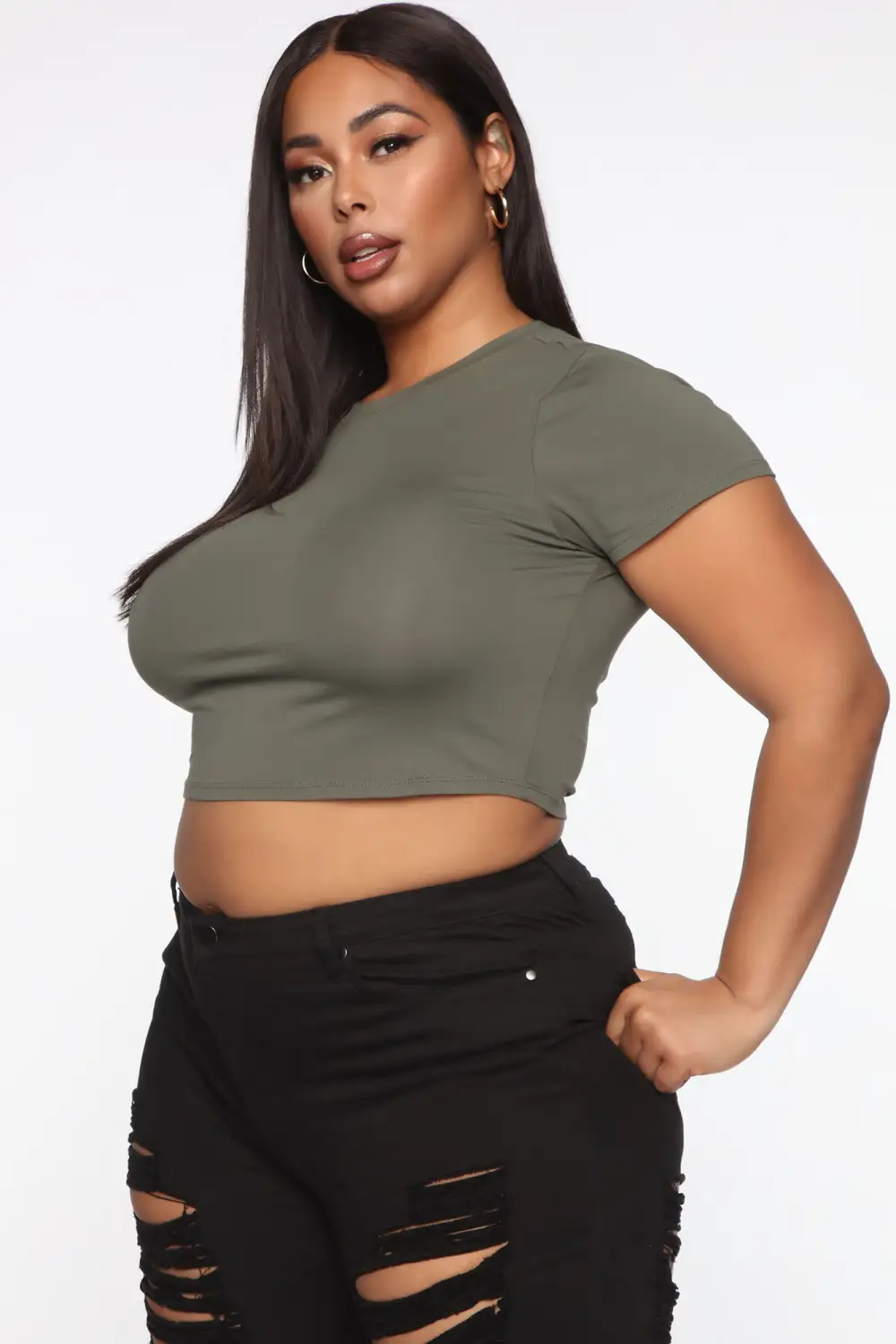 Robin Crop Top - Army Green