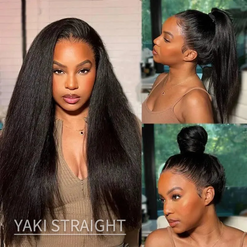 16-34inch 360 Lace Frontal Wig Super Natural Human Hair Wigs 180% Density
