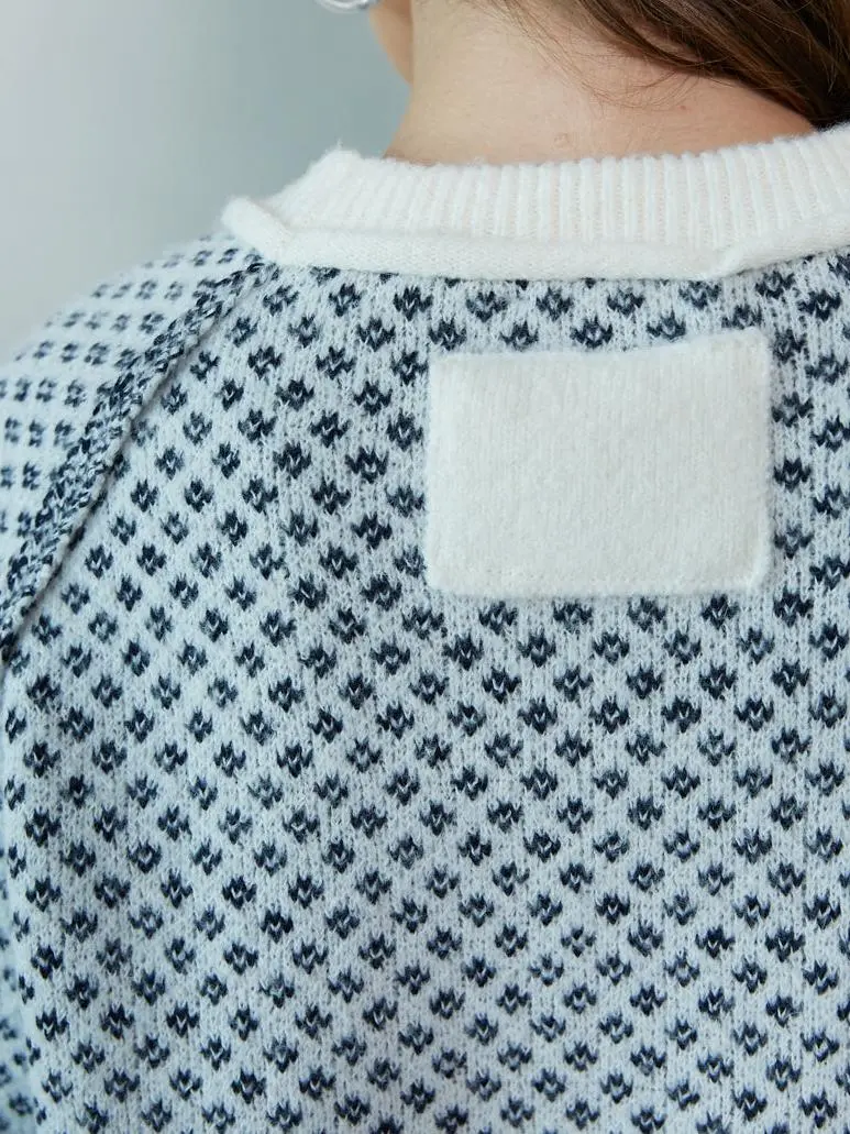 Ramona Ditsy Argyle Sweater