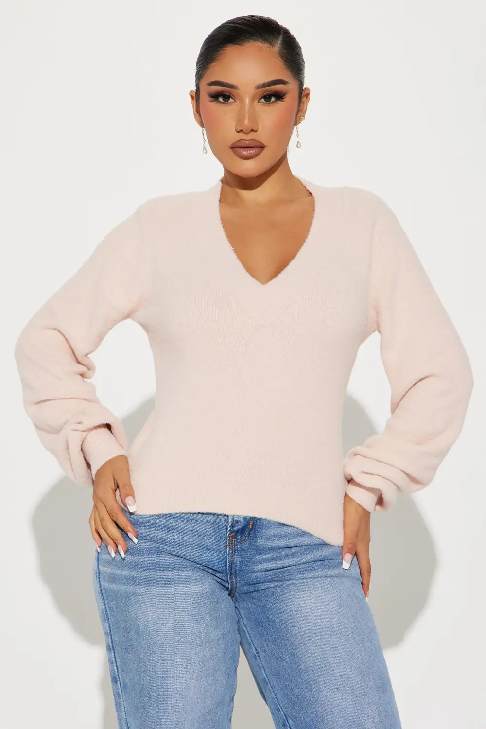 Cozy Girl Sweater - Heather Pink