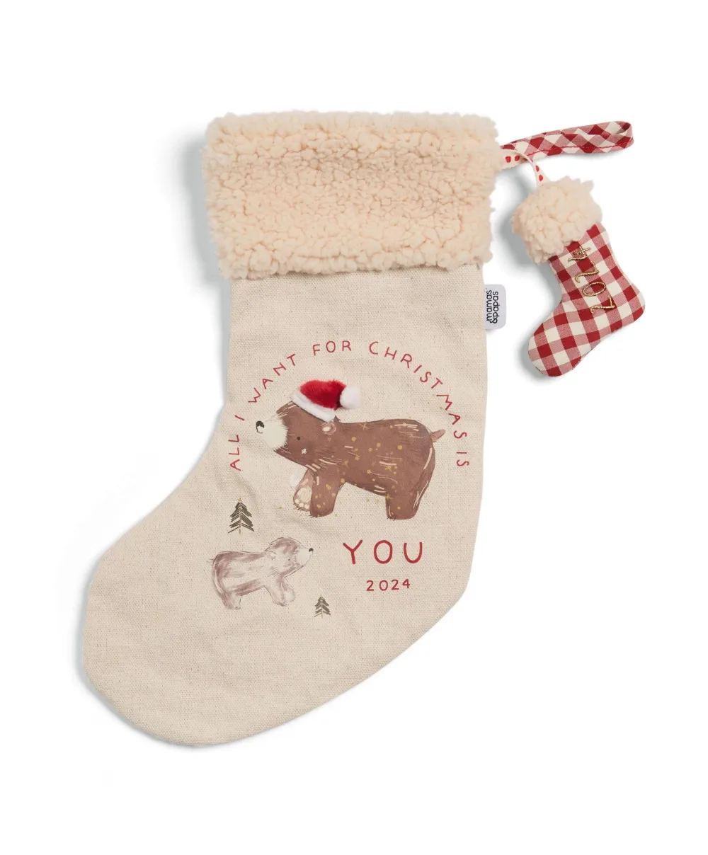 Small Calico Stocking - Bear 2024